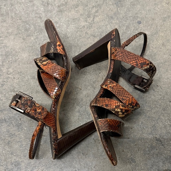Stuart Weitzman Snakeskin Pattern Sandals - Picture 3 of 5